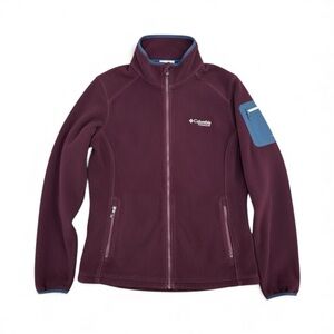 Columbia Titanium Women’s Full Zip Fleece Jacket Plum Purple Size Large